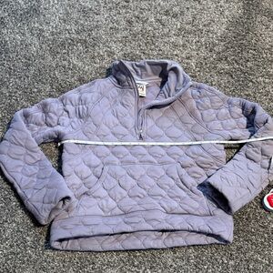 Avalanche Supply Co. Quilted Quarter Zip Crop Sweatshirt